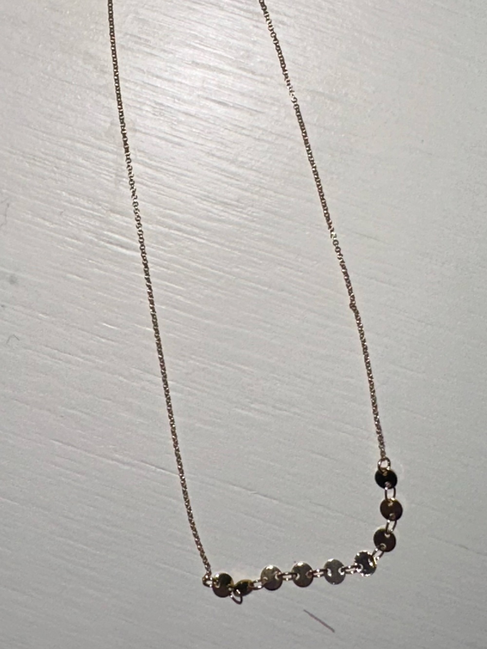 Silver Beaded Sequin Necklace